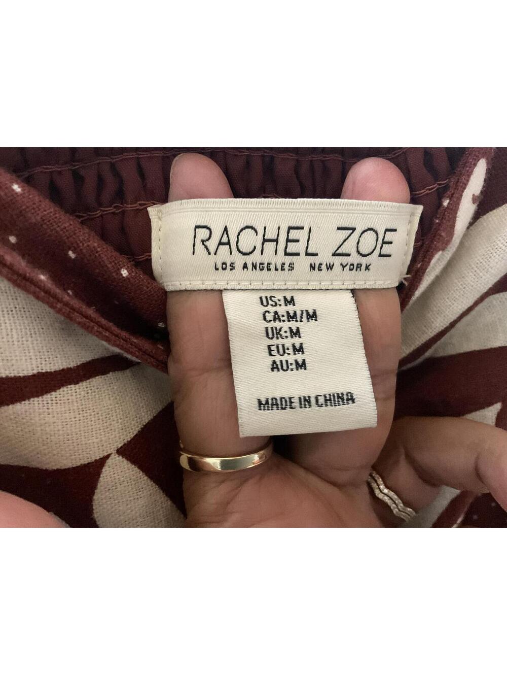 < Rachel Zoe Linen Blend Tropical Theme Maxi Dress Pineapple Ocean Beach > - Picture 3 of 5